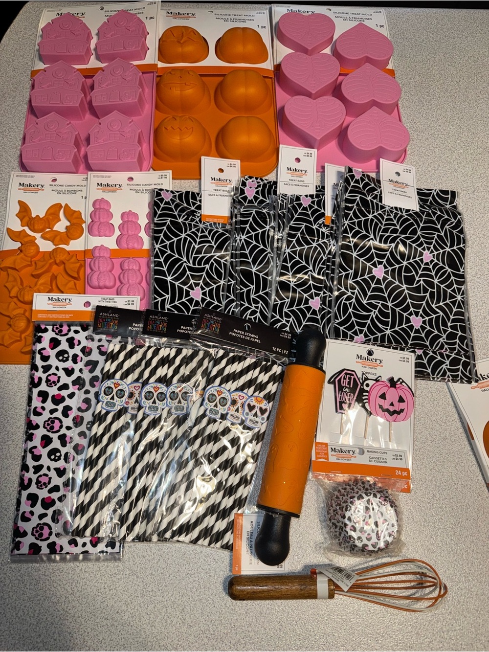 Halloween Party Baking & Decor Set - Pink & Orange Accents